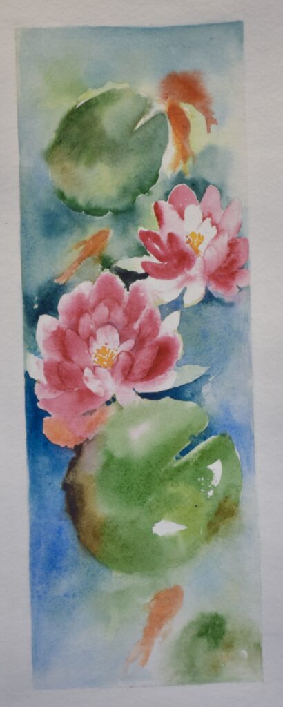 Dance of Lotus and Koi