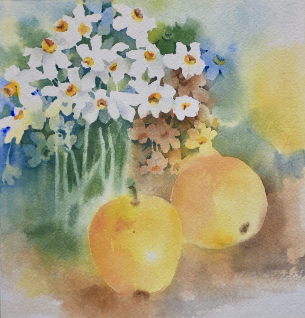 Two Pears in Sunlight