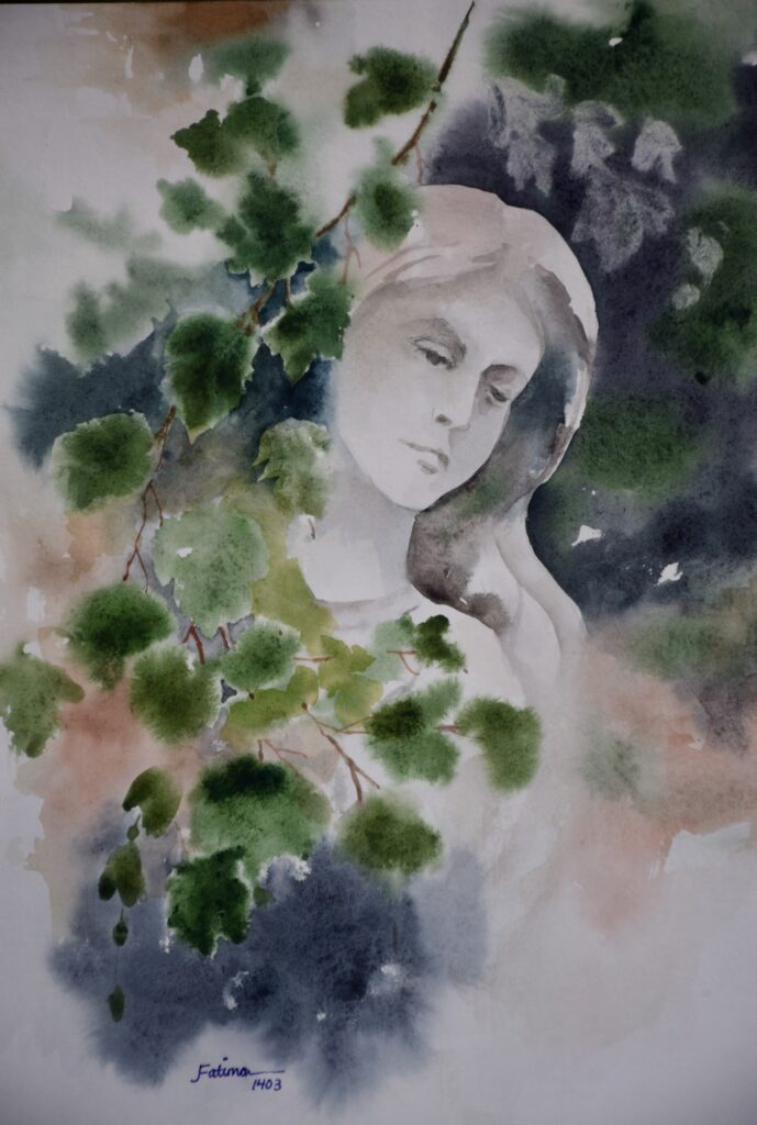 A Face Among Leaves