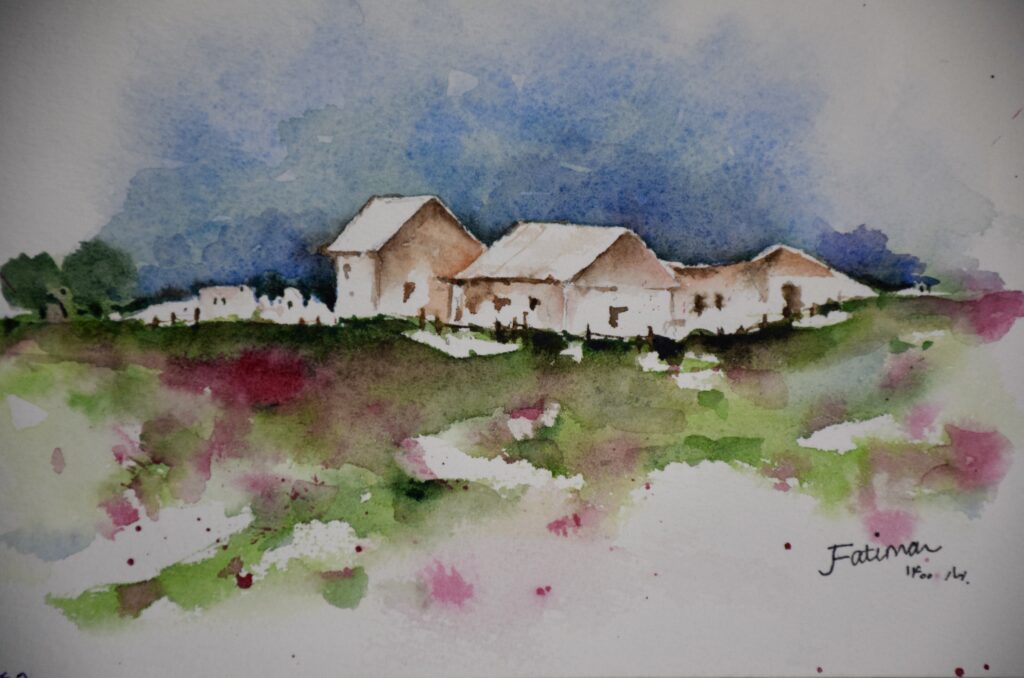 Houses on the Violet Meadow