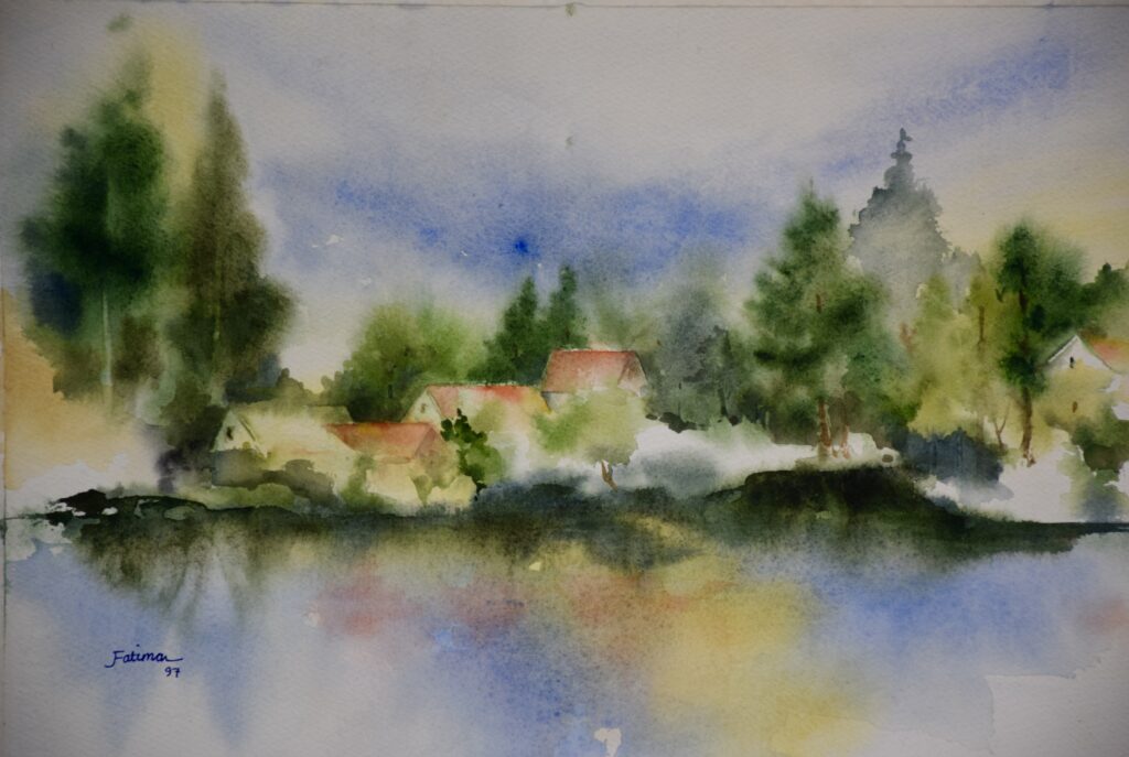 Village by Still Water