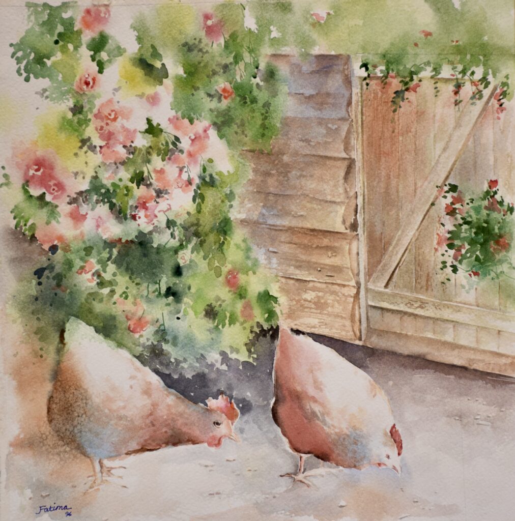 Morning in the Flowered Yard