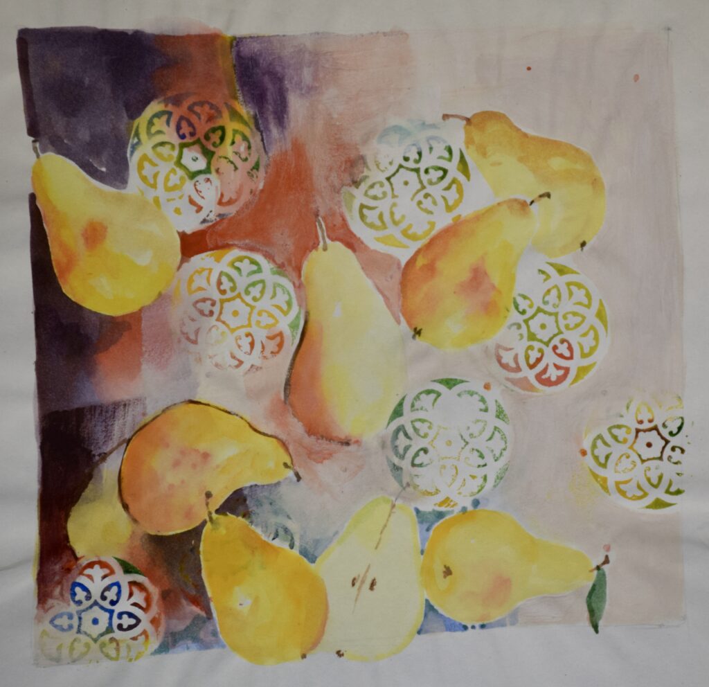 Pears and White Motifs