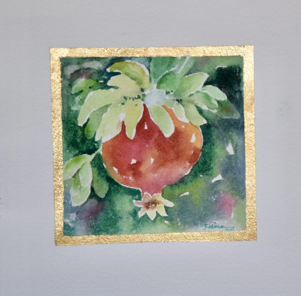 Pomegranate in a Golden Frame