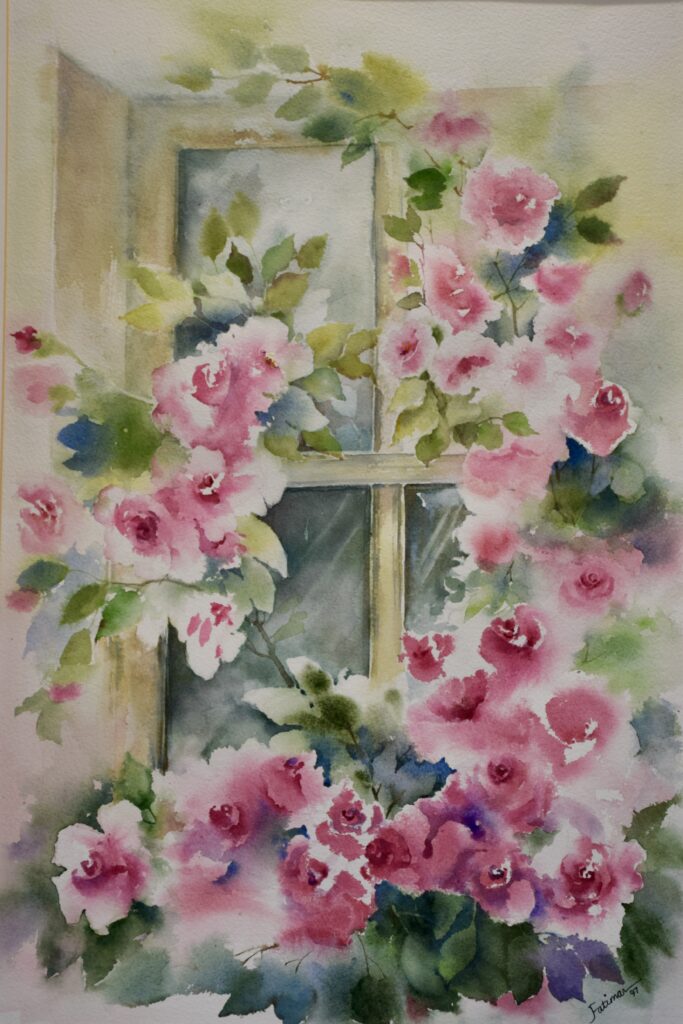 Window in the Embrace of Roses