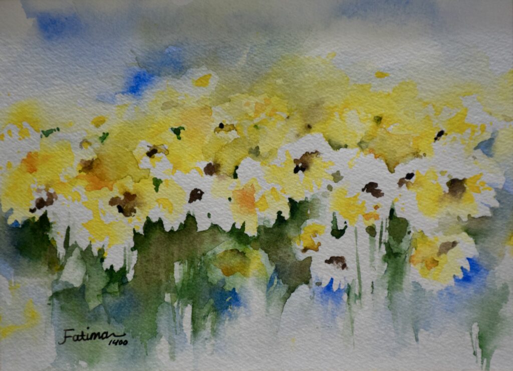Luminous Field of Yellow Flowers