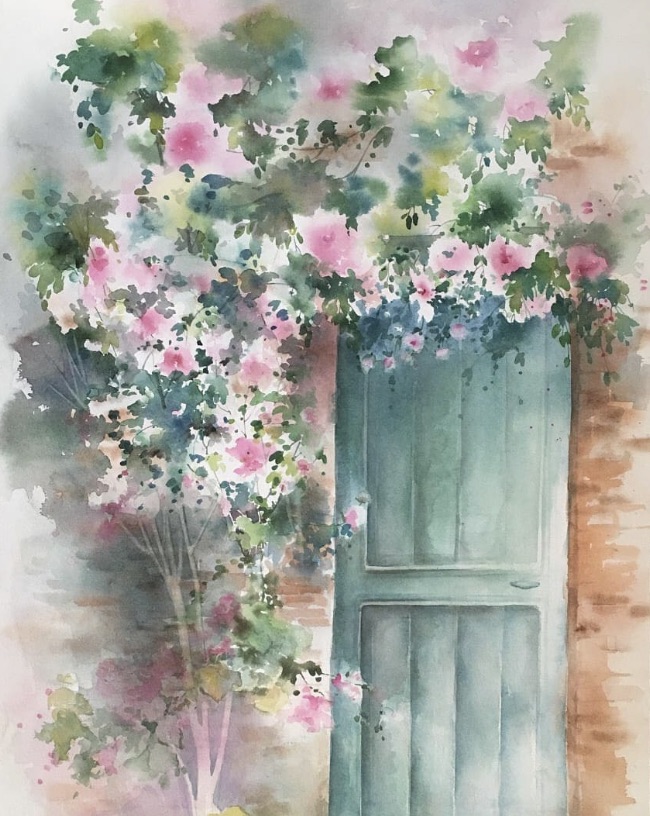 The Green Door of the Rose Garden