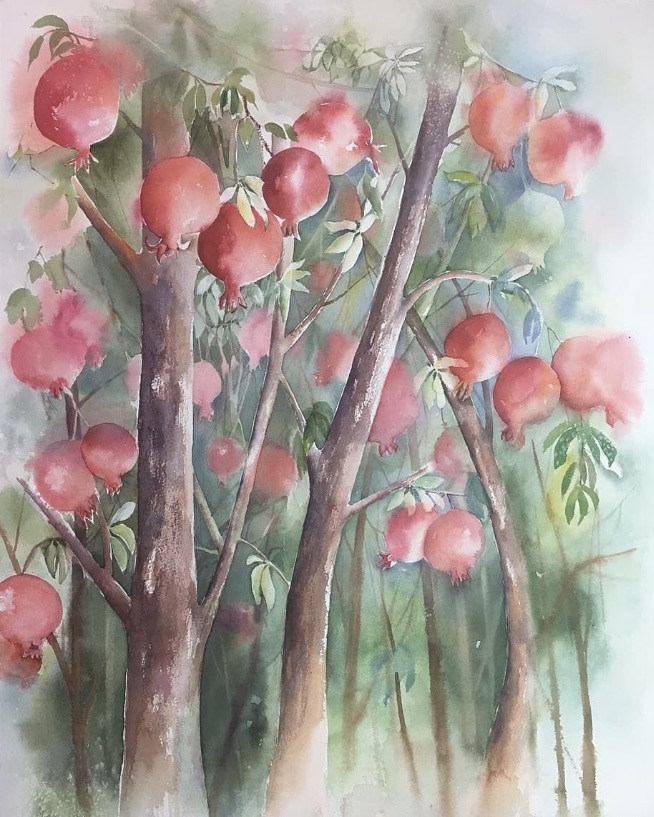 Forest of Luminous Pomegranates