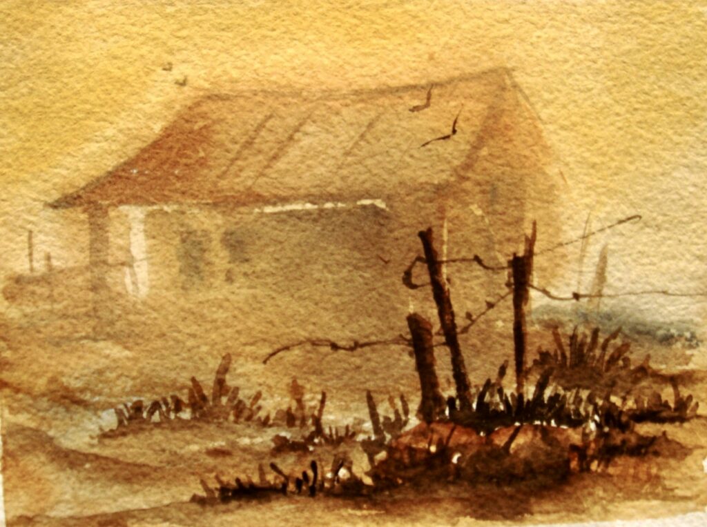 House in Golden Mist