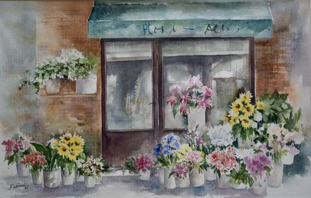 The Flower Shop on a Rainy Morning